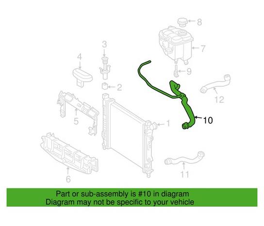 Mercedes Engine Coolant Hose - Upper 2035011882